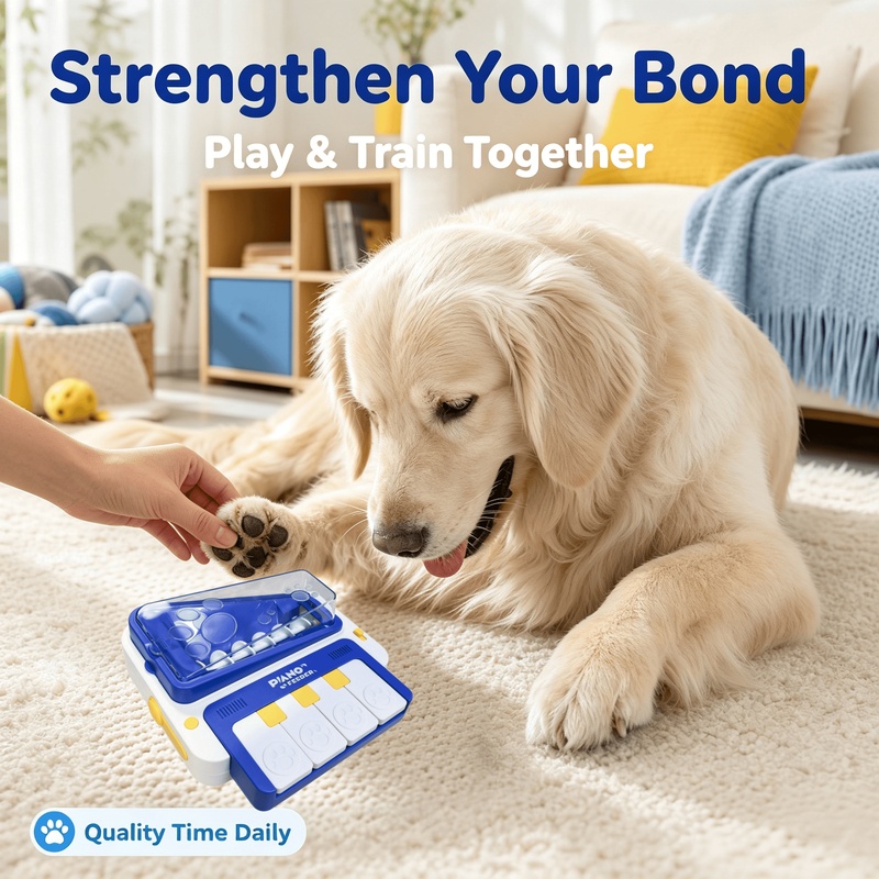 Dog Puzzle Feeder Toy - Juguete interactivo para perros con piano