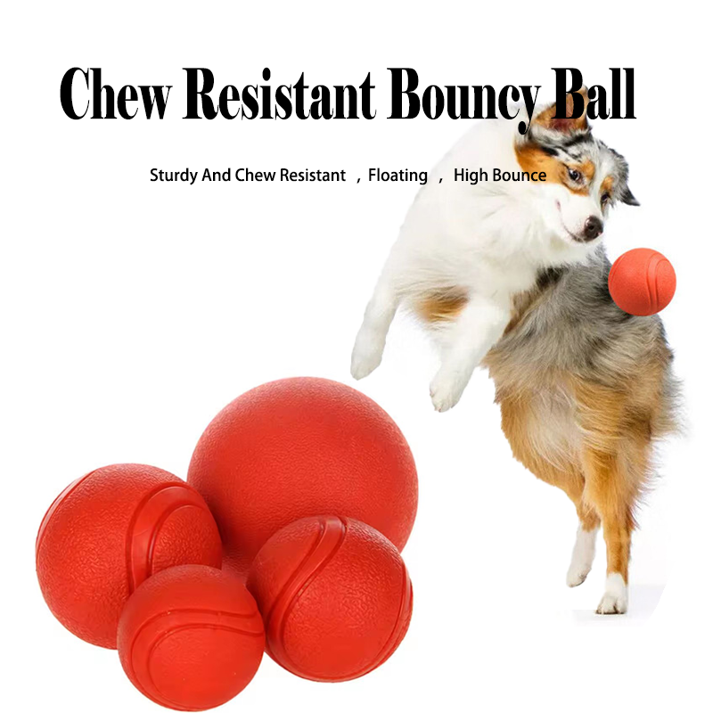 Indestructible Dog Chew Toy - Pelota de goma sólida para perros,