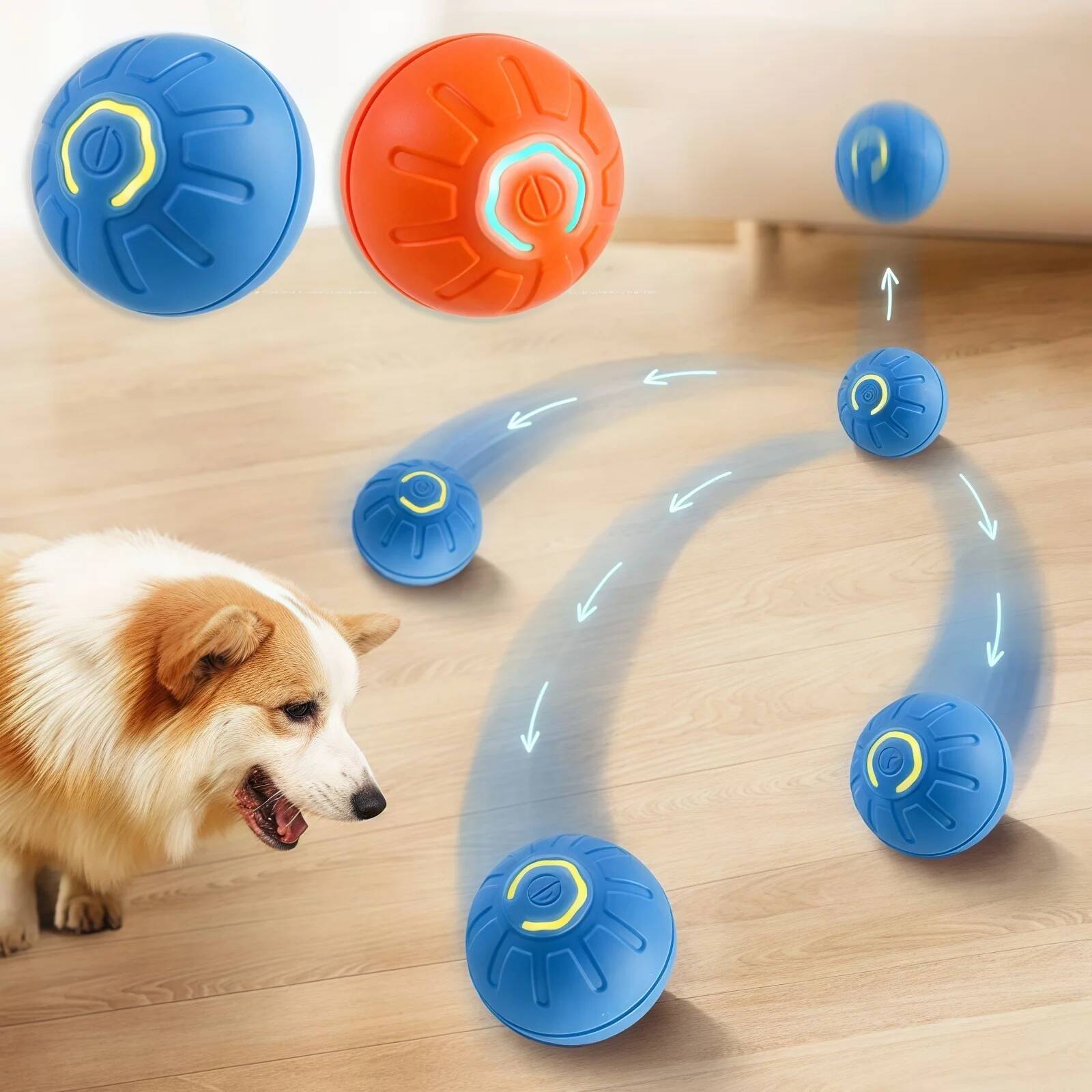 Indestructible Dog Chew Toy - Juguete Inteligente para Perros, Pelota Electrónica
