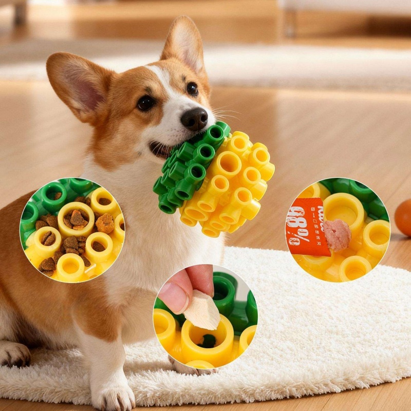 Juguete interactivo para perro - Rubber Treat Dispensing Dog Toy reseña y precio