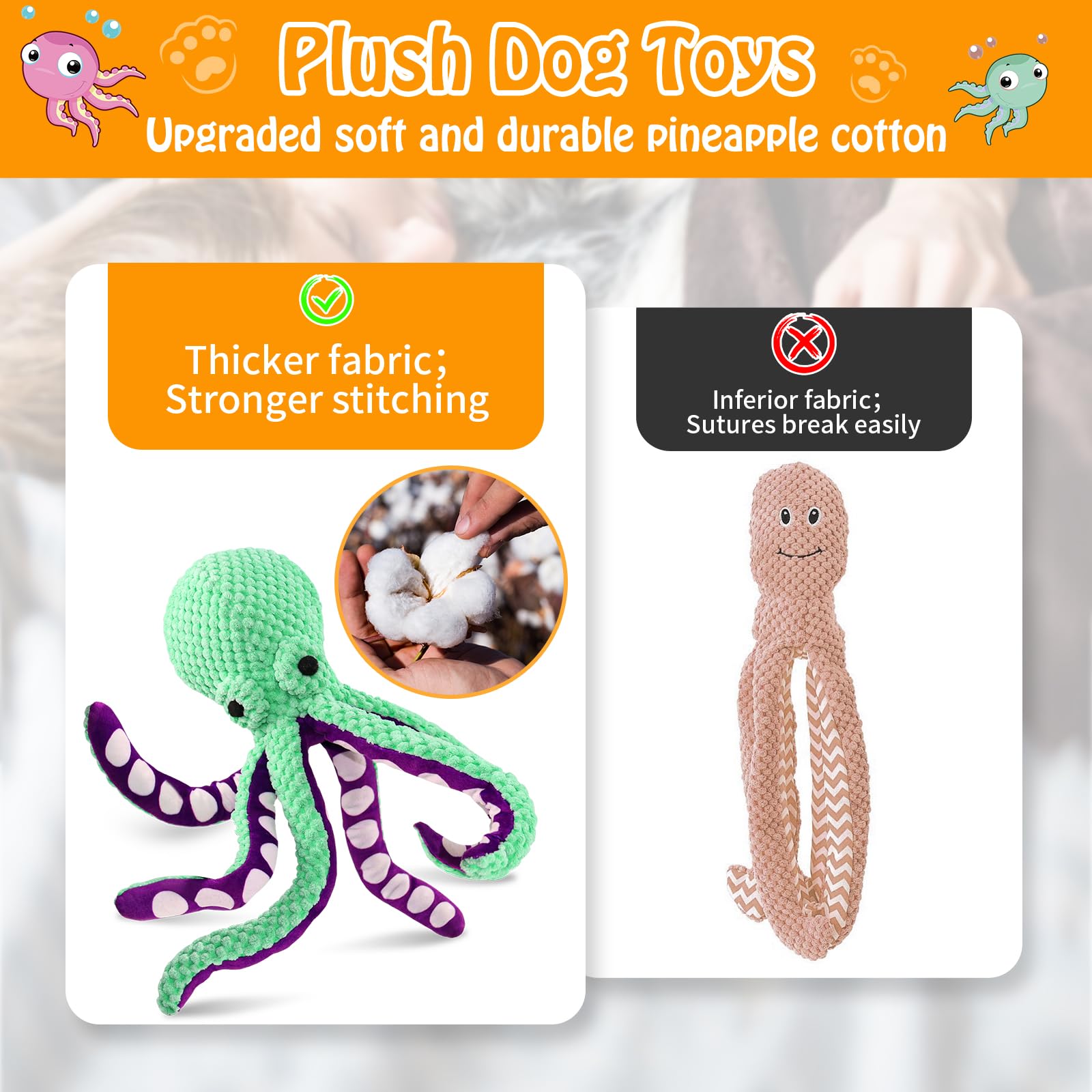 Juguete de Peluche de Pulpo co - Indestructible Dog Chew Toy reseña y precio