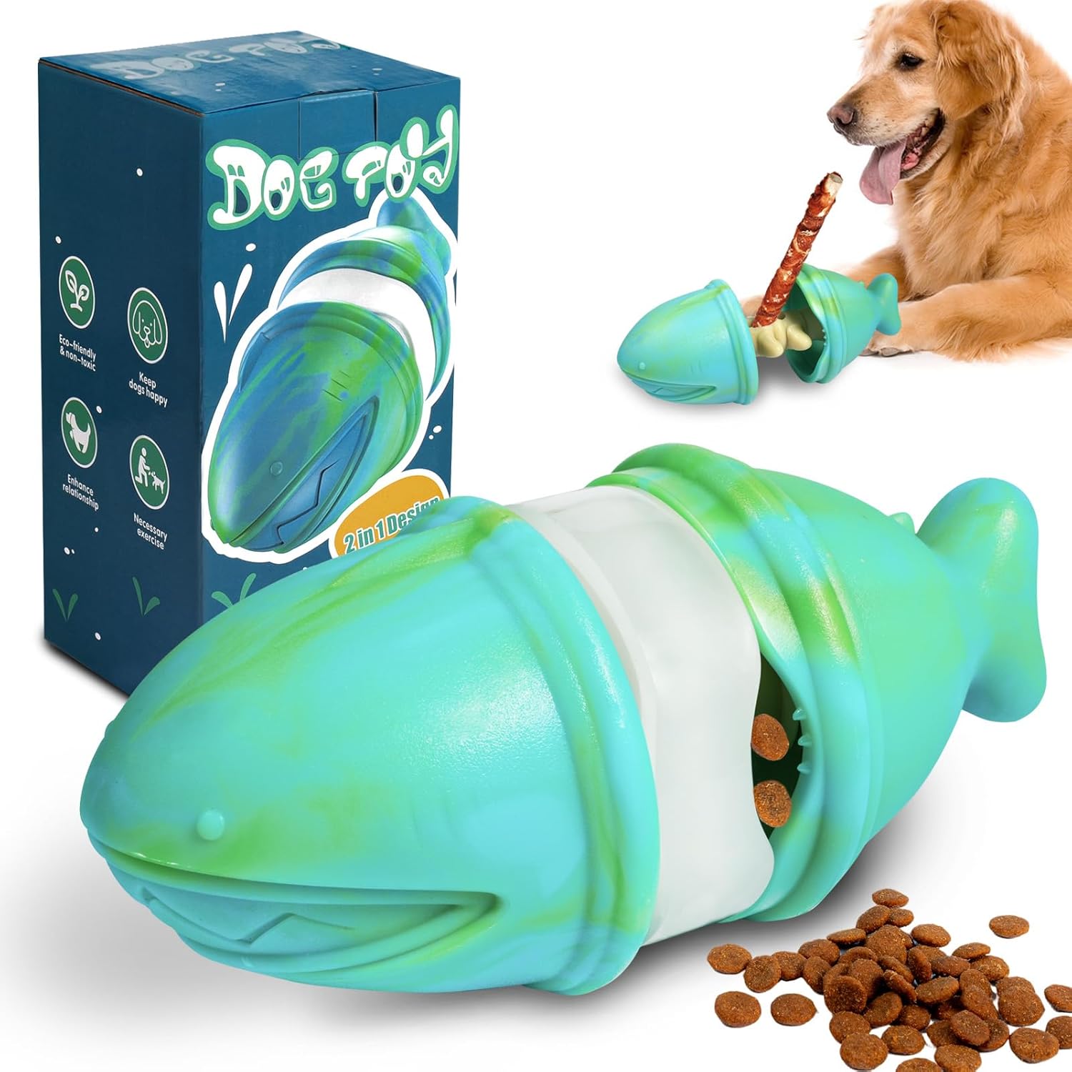 Juguete para masticar dispensa - Rubber Treat Dispensing Dog Toy reseña y precio