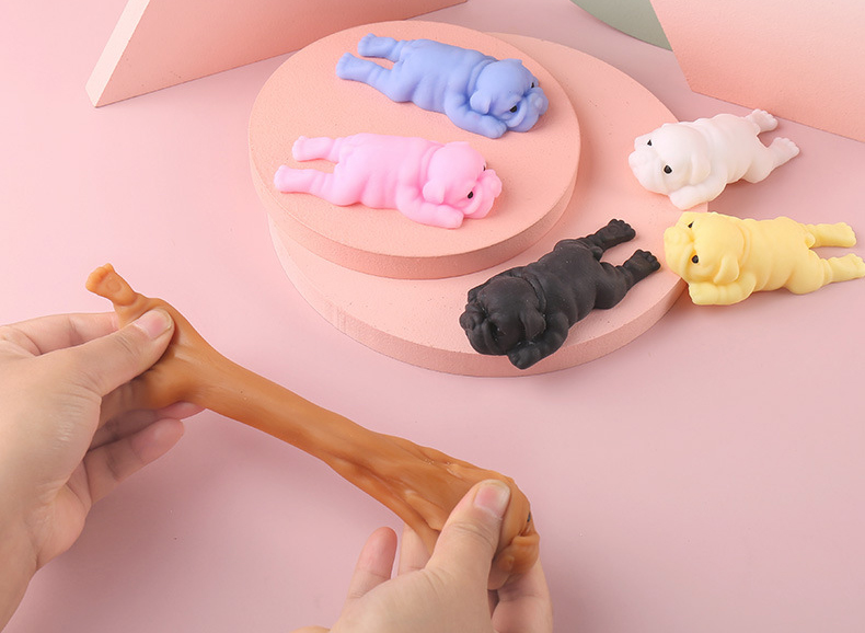 Squishy Dogs Anime Fidget jugu - Interactive Squeaky Plush Dog Toy reseña y precio