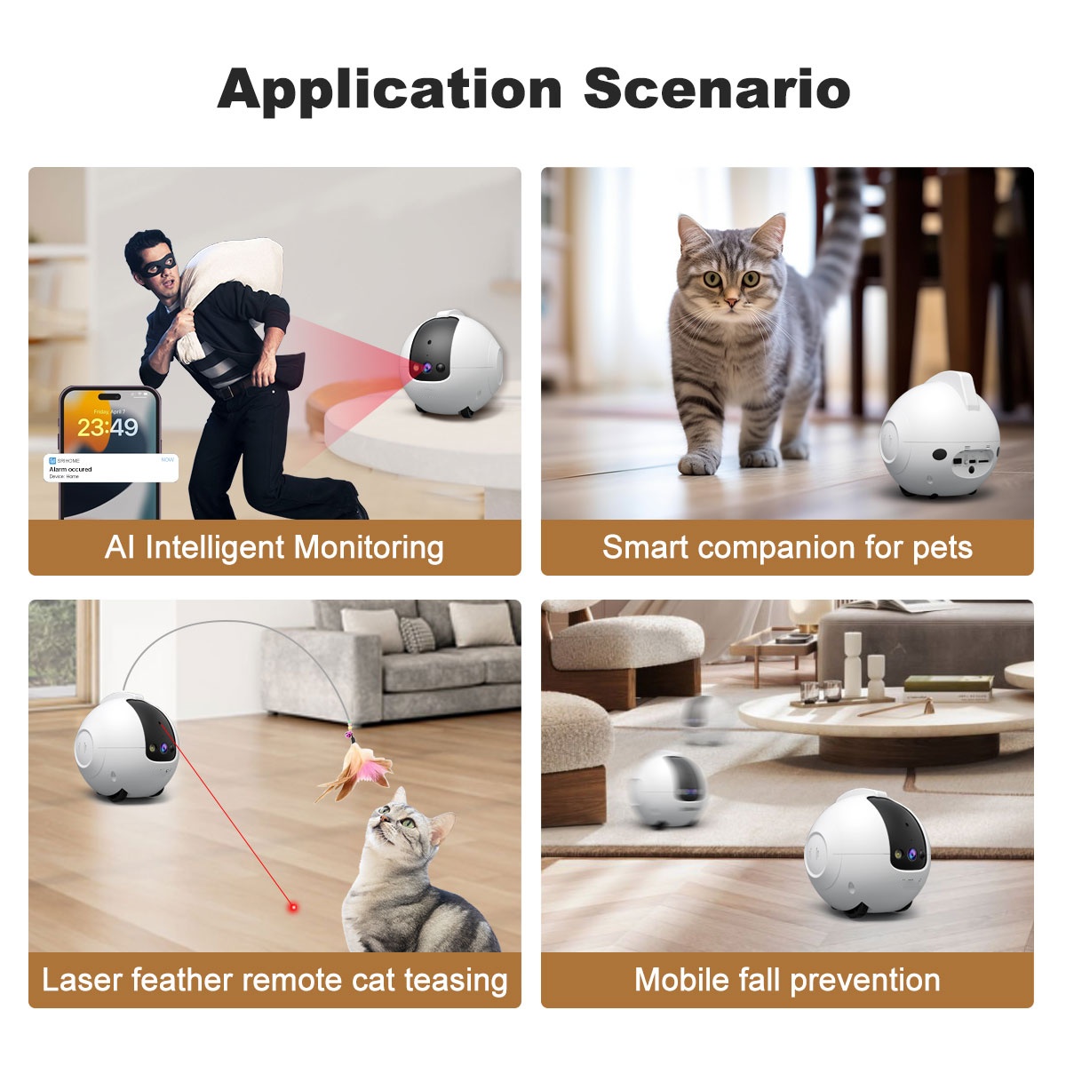 Cámara robótica para mascotas, - Dog Toys reseña y precio
